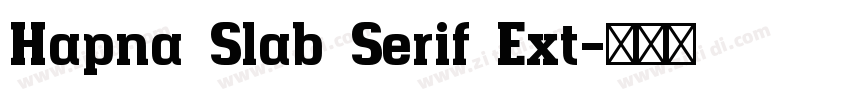 Hapna Slab Serif Ext字体转换